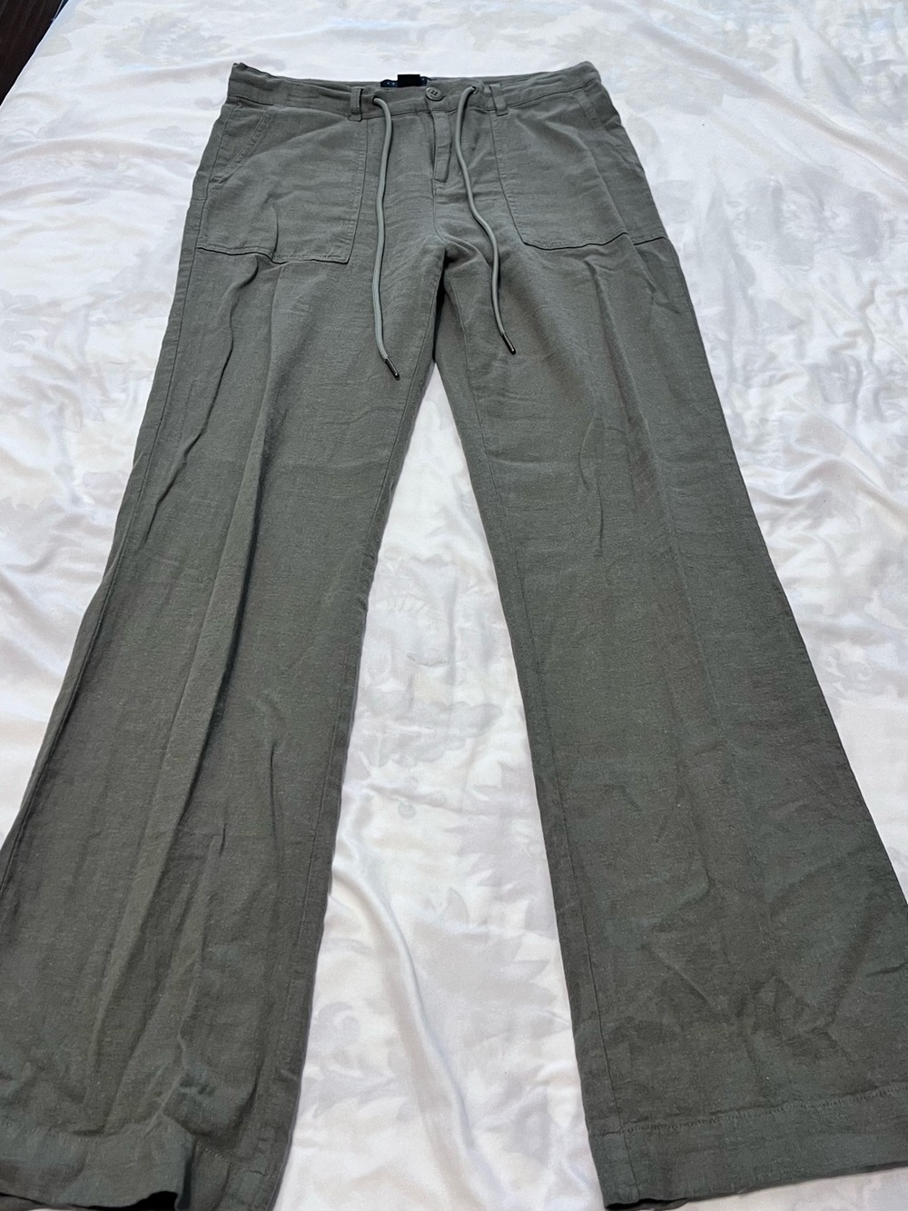 Sanctuary Wide-Leg Drawstring Pants in Olive